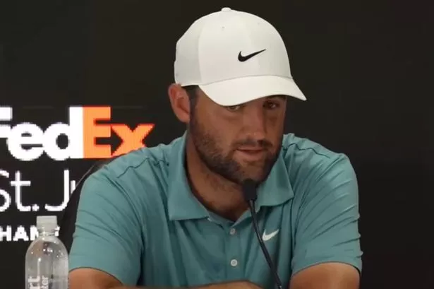 Scottie Scheffler speaking in a press conference before the St Jude Championship