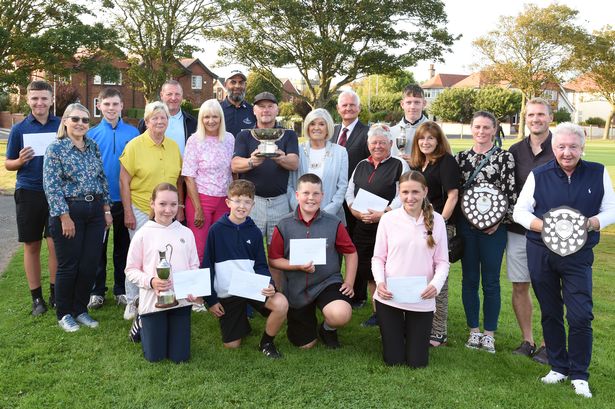 
Depute Provost Mary Kilpatrick is pictured with the prize winners from the Troon Golf Weekender 2025