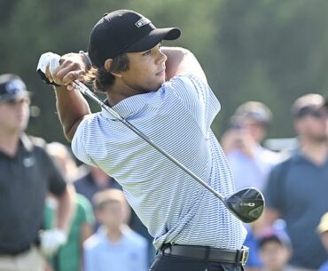 Charlie Woods' hopes of making the US Junior Ryder Cup team went up in smoke on Friday