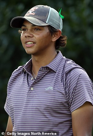 Charlie is seen at the U.S. Junior Amateur in July