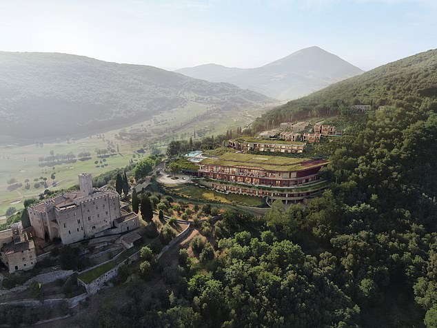 When the project is finished, this is a good idea of what it will look like with hotel and residencies on the right side