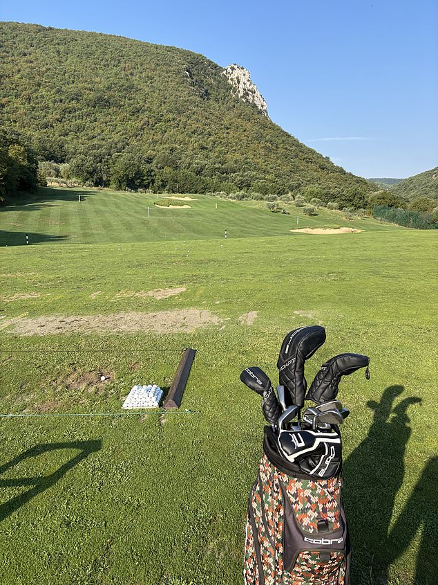 Even the driving range is a sight! A great way to start a round