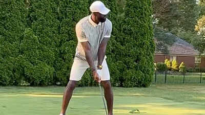 LeBron James’ Awkward Golf Swing Sparks Roasts From Shannon Sharpe, NFL Legends, and Stephen Curry