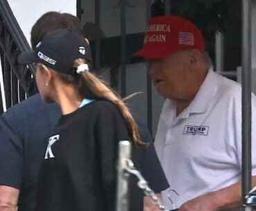 Trump dispels health rumors, hits golf course