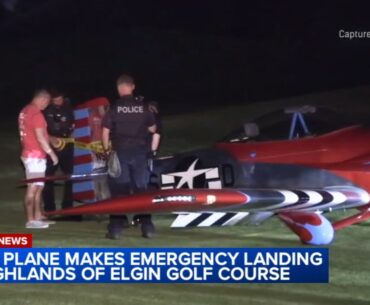 Small plane makes emergency landing at Highlands Golf Course in Elgin, officials say; NTSB investigating