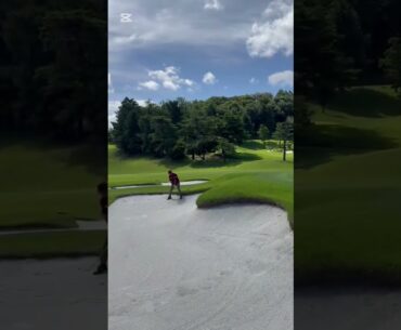 石川遼くん直伝のバンカーショットでまさかの...#ゴルフ #golf #バンカー