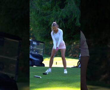 Amazing Golf Swing you need to see | Golf Girl awesome swing | Golf shorts | Sara Michelle Winter