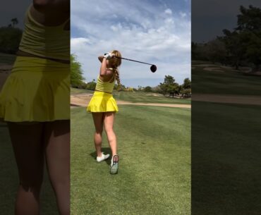 Amazing Golf Swing you need to see | Golf Girl awesome swing | Golf shorts | Claire He
