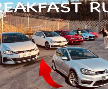 Chasing GTIs, Rs, Ms, AMGs, and RSs In My VW Golf 7 | Breakfast Run From Johannesburg to Vaal |