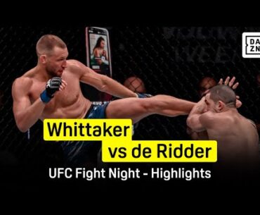 Robert Whittaker vs Reinier de Ridder | UFC Fight Night | DAZN Highlights