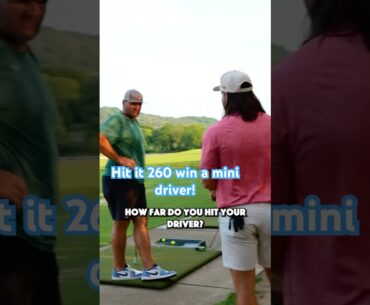 We found a Dad on the range and challenged for a MINI driver! #golf #golfswing #golftips #golfclub