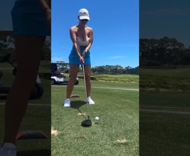 Amazing Golf Swing you need to see | Golf Girl awesome swing | Golf shorts | Avery Leigh