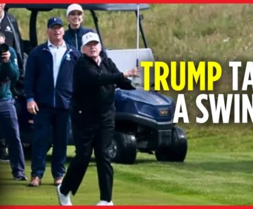 WATCH: President Trump Plays Golf on Turnberry Golf Course in Scotland | Trump in UK | N18G