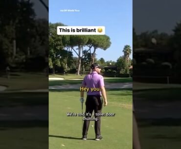 Tyrrell Hatton embarrasses spectator #shorts #funny #golf