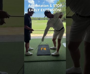 How to Add Rotation & Stop Early Extension #golfswing #golftips #golf #golfadvice #golfing