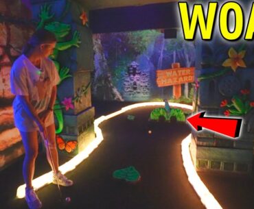We've Never Seen a Blacklight Mini Golf Course Do This!