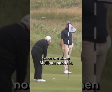 ERWISCHT: Kurioses Video zeigt Ball-Trick! Donald Trump schummelt beim Golf in Schottland!
