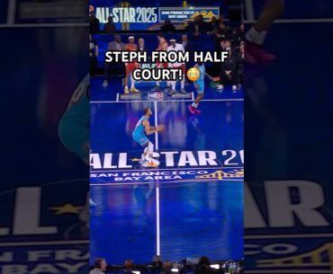 Steph Curry nails a 3 from half court!