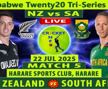 New Zealand vs South Africa | NZ vs SA | 5th T20 Match of Zimbabwe T20 Tri-Series 2025 | SA vs NZ