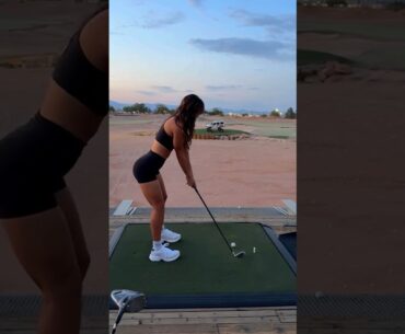 Amazing Golf Swing you need to see | Golf Girl awesome swing | Golf shorts | Michele Uemoto