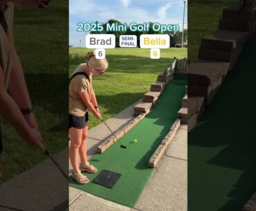 Bella vs Brad SEMI-FINAL - 2025 Mini Golf Open (Holes 3-4) #golf #minigolf #viral