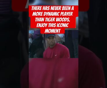There has never been a more dynamic player than tiger woods. Enjoy this iconic moment