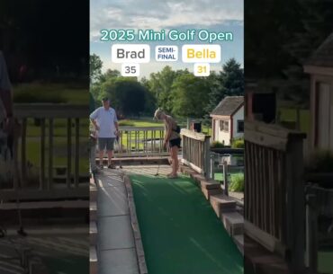 Bella vs Brad SEMI-FINAL - 2025 Mini Golf Open (Holes 15-16) #golf #minigolf #viral