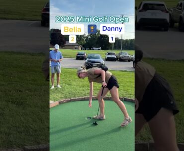 Bella vs Danny CHAMPIONSHIP MATCH 🏆 - 2025 Mini Golf Open (Holes 1-2) #golf #minigolf #viral