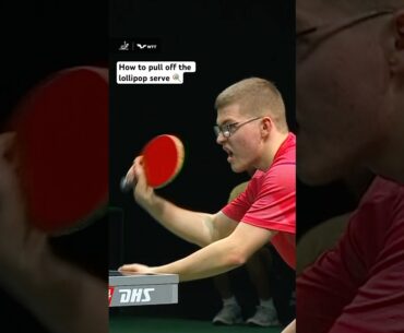 Alexis Lebrun serving up the iconic lollipop serve 🍭⏪ #ITTFWorlds2025 #TableTennis