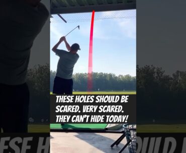 These holes should be very very  scared. #shorts #golf #golfswing #golftips #golfing #golfer