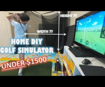 Build a GREAT Home DIY Golf Simulator on a BUDGET! #golfsimulator  #golf #golfgear #skytrak #gspro