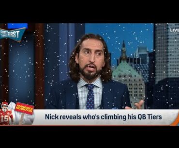 FIRST THINGS FIRST | Nick Wright's WILD QB Rankings, Hurts RISES, Herbert DROPS, Lamar RISES | NFL