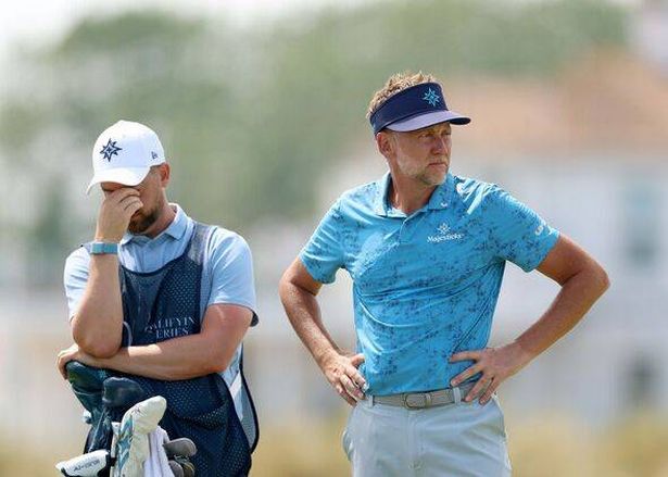 Ian Poulter and his caddie
