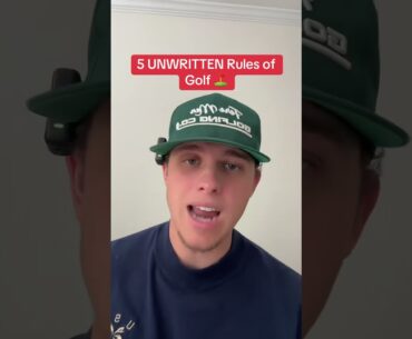 Unwritten golf rules #golf #golfswing #golfer #golflife #golftips #golfing #fyp