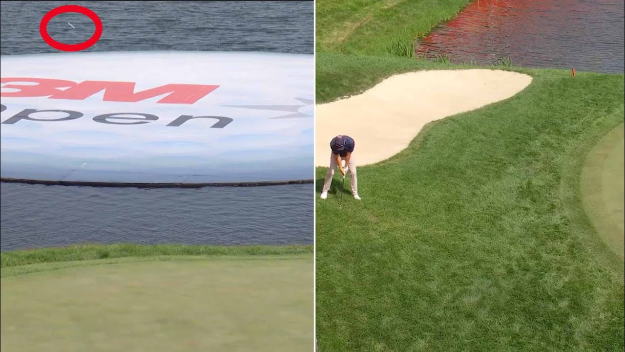 ‘In-the-water birdie’: Pro banks shot off floating sign for miracle 4 at 3M Open ‘In-the-water birdie’: Pro banks shot off floating sign for miracle 4 at 3M Open