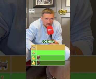 The GOAT Vote with Oleksandr Usyk 🐐🥊 #usyk #oleksandrusyk #miketyson #muhammadali #boxing