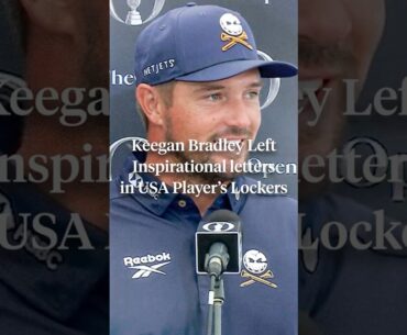 Keegan Bradley left inspirational letters in the lockers of U.S. Ryder Cup players at The Open. 🙌