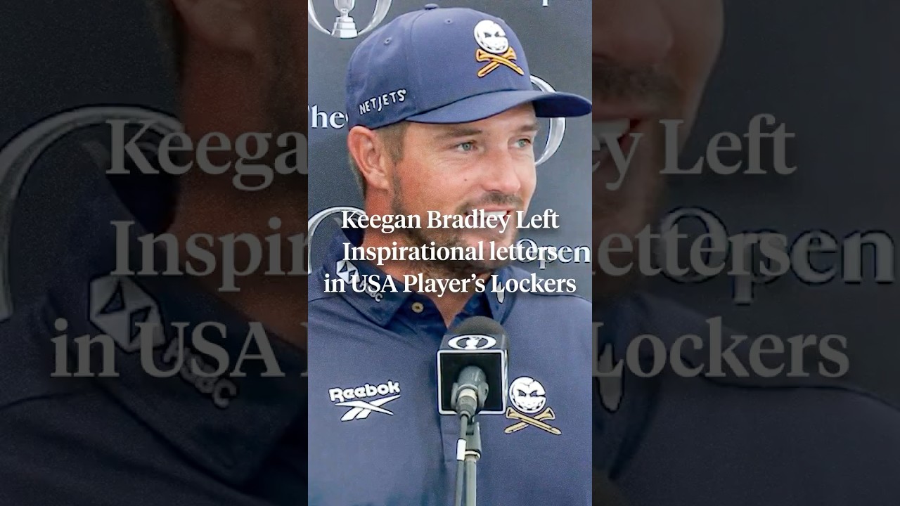 Keegan Bradley left inspirational letters in the lockers of U.S. Ryder Cup players at The Open. 🙌 Keegan Bradley left inspirational letters in the lockers of U.S. Ryder Cup players at The Open. 🙌