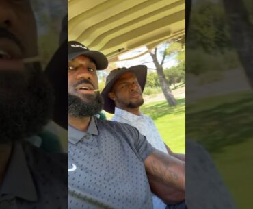 LeBron has been working on his golf game all summer,