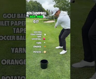 Random item chipping challenge 😅 #golf #LIVGolf