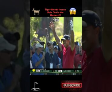 Tiger Woods | Insane Hole Out in The Masters !! #golf #tigerwoods #shorts