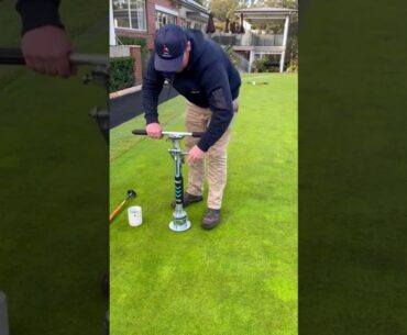 Satisfying Golf Hole Change – Groundskeeping Perfection.