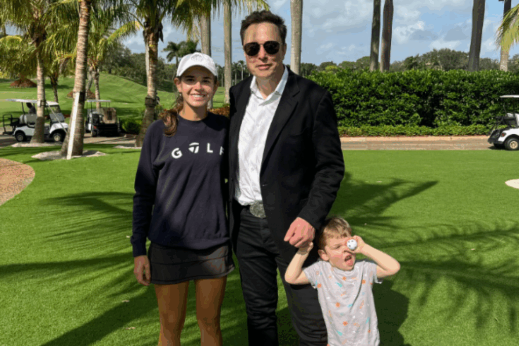 Kai Trump, Elon Musk and son