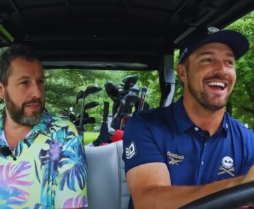 Bryson DeChambeau Tests Happy Gilmore Trick with Adam Sandler: The ULTIMATE Golf Crossover!