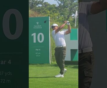 KPGA 김홍택 프로 강력한 몸통 회전과 오른발의 지면 반력으로 파워 스윙  #골프스타 #골프 #아름다운골프장 #golfswing #골프스윙