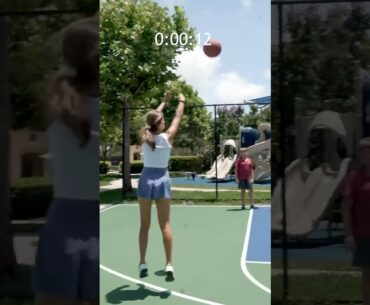 How Many Shots Can I Make in 1 Minute?! 🏀 #shorts #basketball #vlog #challenge