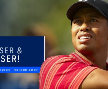Tiger Woods Shots That Get Progressively Closer | PGA Championship