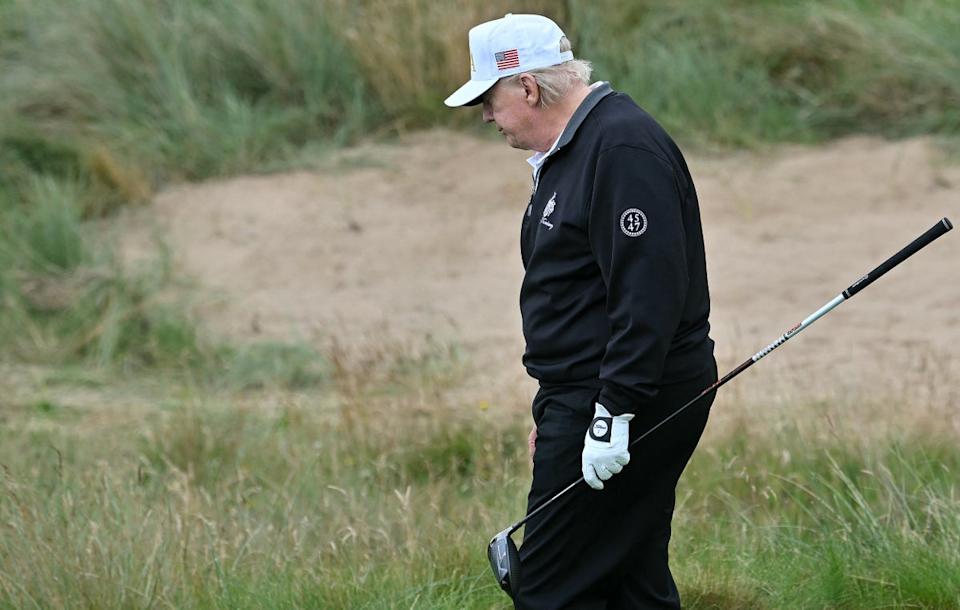 President Donald Trump, an avid golfer, won a club championship title at his Bedminster golf club over the weekend (AFP via Getty Images)