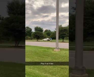 This is an insane golf shot 😂 #golf #golfcourse #golfswing #golfclub via: