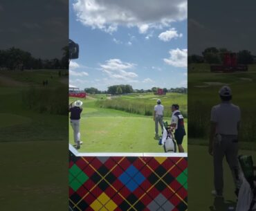 Joel Dahmen tee shot on 13 @ 3M open Sunday #3mopen #golf #pga #pgatour